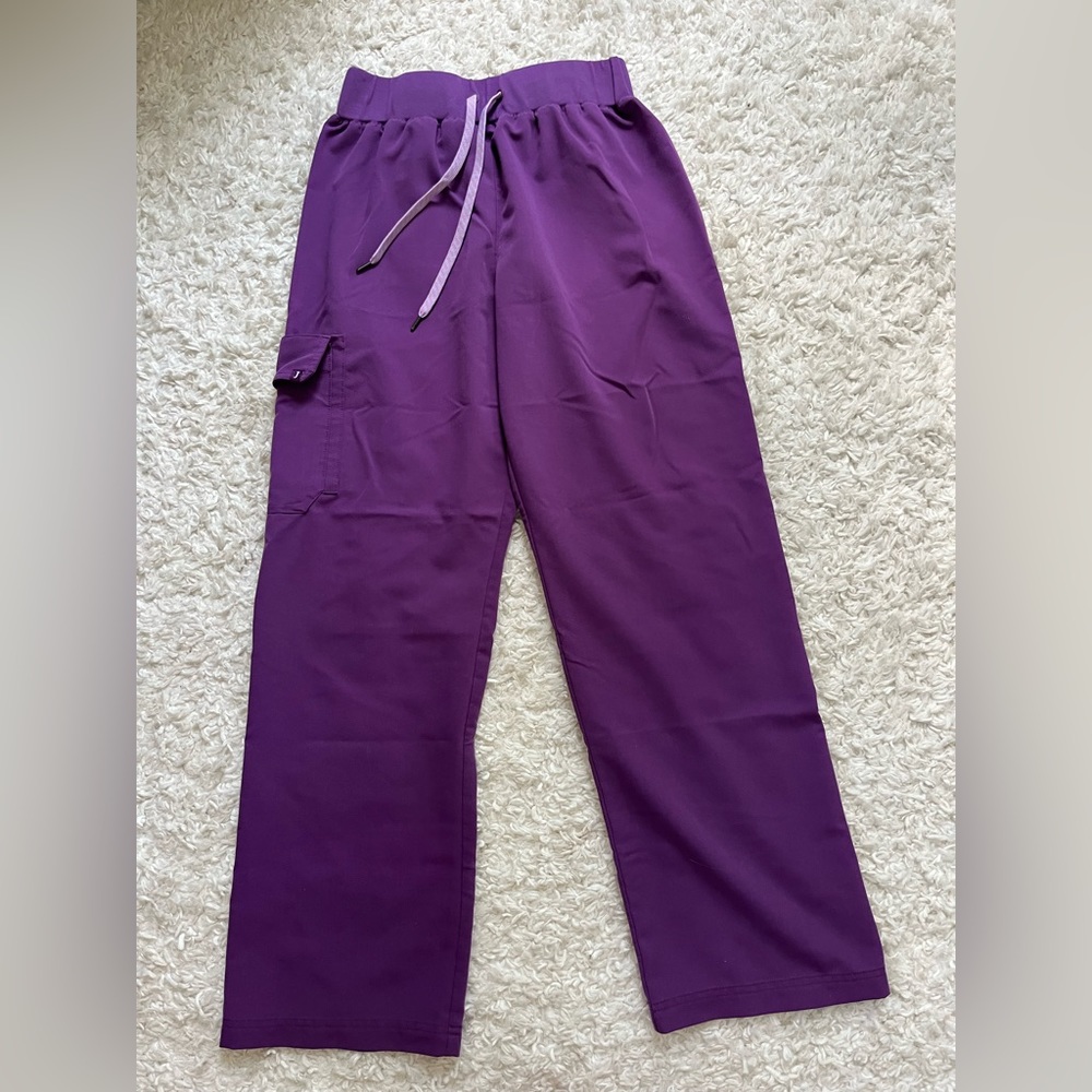 Jaanuu limited edition eggplant scrub pants